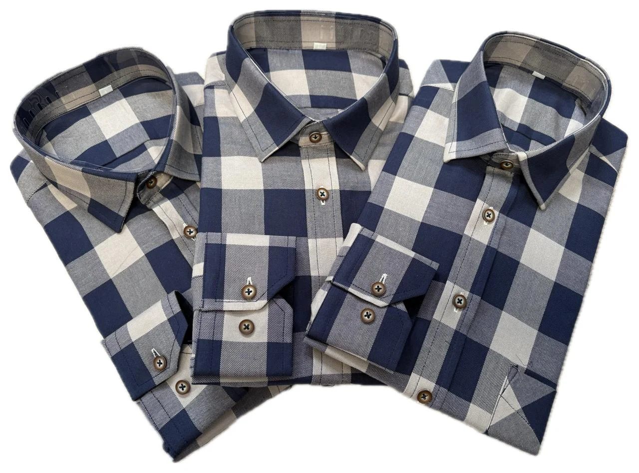 Camisa Leñadora Azul